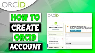 How To Create Orcid Account  How To Get Orcid Id  Orcid Number [upl. by Chaille777]