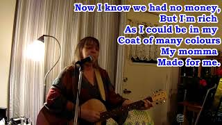 Coat of Many Colours  Dolly Parton acoustic cover by Valerie Gillies with lyrics [upl. by Jaylene]