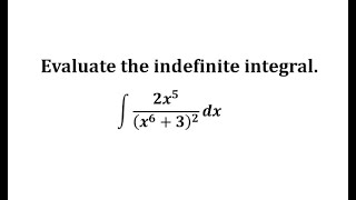 Indefinite Integration of a Quotient Using Substitution Power Rule [upl. by Ariad306]