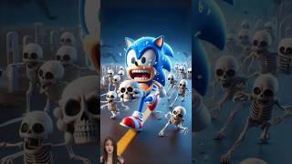 💙 Evolution of Sonic  Chased by Skeletons 😭 Sonic The hedgehog cartoon funny sega shorts [upl. by Nnylireg]