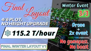 FINAL WINTER LAYOUT FACTORY SIMULATOR  Roblox Factory Simulator [upl. by Creath]