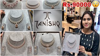 OMG Starts At 90K😳 Tanishq Diamond Necklace Designs With Price Tanishq Jewellery 2023 Collection [upl. by Schoof]