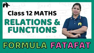 Relations amp Functions  Class 12 Maths Formulas list chapter wise  CBSE NCERT [upl. by Engenia910]