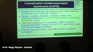 Antiphospholipid Syndrome APS Prof Nagy Sayed  Ahmed [upl. by Andonis]