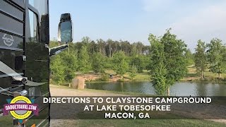 Driving Directions To Claystone Campground At Lake Tobesofkee In Macon GA [upl. by Hadden527]