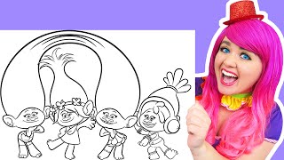 Coloring Trolls Poppy amp Friends [upl. by Decker]