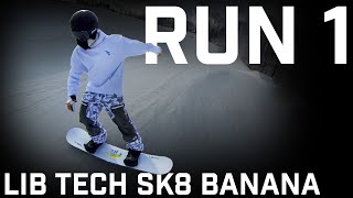 Run 1 2425 Lib Tech Skate Banana Snowboard [upl. by Oidivo553]