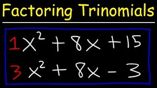 Factoring Trinomials The Easy Fast Way [upl. by Kurys590]