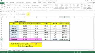 Cáculo de Horas Laborales y Pago de Sueldos por Horas en Excel  Plantillas [upl. by Hesketh]