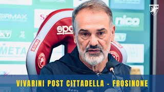 SERIE B 2425  MISTER VIVARINI POST CITTADELLA  FROSINONE [upl. by Novihs]