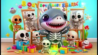 Bony Baby Shark The Skeleton Color Party Chumbala Cachumbala Halloween Cartoon Nursery Music Rhymes [upl. by Norton]