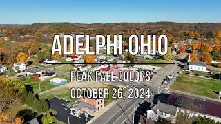 Adelphi Ohio Peak Fall Color on October 26 2024 drone view in 4K [upl. by Eresed]