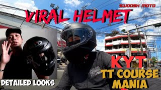 KYT TT Course unboxing  detailed look  quick review  helm review  viral helmet  matte black [upl. by Hgierb]