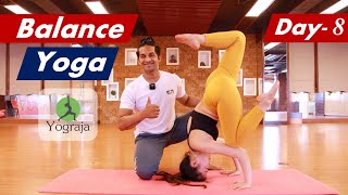 Day8 Balance Yoga Flow  Online Intermediate Yoga Class  Yograja [upl. by Hannazus]