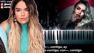 KAROL G  CONTIGO karaoke [upl. by Ardnuasak]