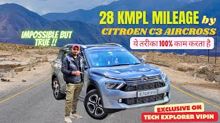 Citroen C3 Aircross 28 kmpl Mileage Reality trending citroen automobile viralvideo auto car [upl. by Robison]