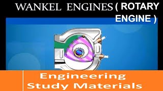 Wankel Engine Rotary Engine  Working Principle  Mechanism  ENGINEERING STUDY MATERIALS [upl. by Madalena]