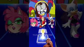 Amy Hot x Sonica Female vs Pomni EXE vs Sonic Prime Rouge Bat x Knuckles x Coffin Dance Tiles Hop [upl. by Nrevel497]