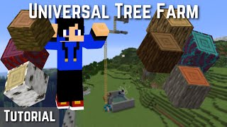 EASIEST Universal Tree Farm in Minecraft  9000 logshour [upl. by Lleneg549]