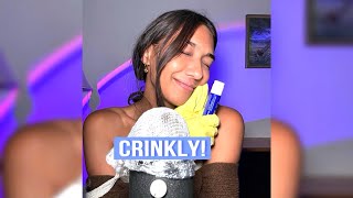 ASMR Blue Yeti Pro Crinkle Sounds on Wrapped Mic relax [upl. by Eniamor]