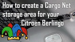 How To Create Overhead Cargo Net Storage For Citroen Berlingo [upl. by Procora]