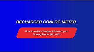 How to enter a tamper token on your Conlog Meter 041042 [upl. by Anohs267]