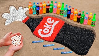 DIY Giant Coca Cola and Mentos Bottle with Orbeez Underground [upl. by Ellehsem]