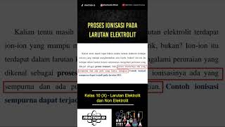 Proses Ionisasi pada Larutan Elektrolit [upl. by Zeuqram754]