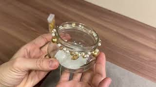 Make your candle look better by just using beads and used jar [upl. by Poppas608]