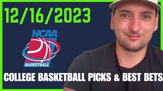 20 SWEEP Yesterday College Basketball Picks and Best Bets for December 16th 2023 [upl. by Ahsii]