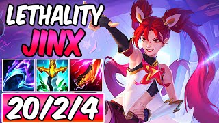 CLEAN SATISFYING LETHALITY JINX GAMEPLAY  INSANE BURST  New ADC Build amp Runes  League of Legends [upl. by Rollie]