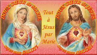 F1335 À JÉSUS par MARIE 815Musique pour aider à la récitation du Chapelet [upl. by Tadd]