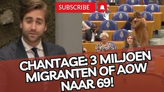 Bizarre chantage 3 miljoen migranten of AOWleeftijd naar 69 Freek Jansen wil debat [upl. by Alon393]