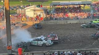 20220806 Demolition Derby  Altamont IL  Compact Cars [upl. by Oinotnaocram679]