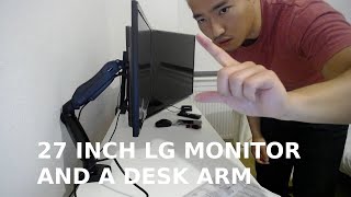 Review on LG IT Products 27UD58B Monitor and Invision® Monitor Arm [upl. by Eirehs456]