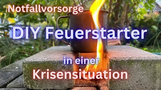 DIY Feuerstarter für den Krisenfall Prepping Krisenvorsorge Blackout ww3 [upl. by Leviram]