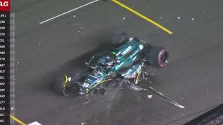 Lance Stroll  Massive Crash In Singapore [upl. by Heymann31]