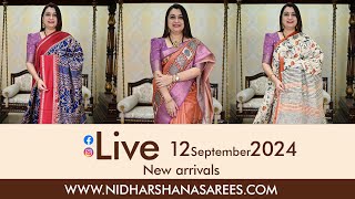 Exclusive Live Saree Sale  Best Deals from Nidharshana Sarees  12September 2024 [upl. by Ayetal816]