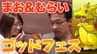 【パズドラ】ゴッドフェス、2人で1回ずつ引いてみた！ [upl. by Dorion802]