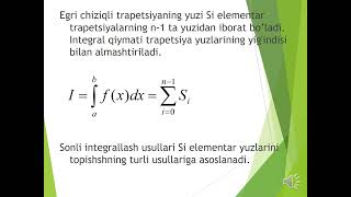 Integralni trapetsiya va simpson usuli yordamida hisoblash [upl. by Nylloh]