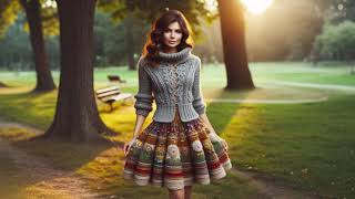 Fashion trend of knitted womens clothing Тепла вязана мода [upl. by Judson]