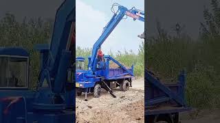 like Truckmounted Crane and Digger Integrated MachineMultifunctional busy at both ends P4481 [upl. by Bertila]