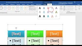 Smartart in MS Word 2016  Microsoft Word Tutorial [upl. by Gans]