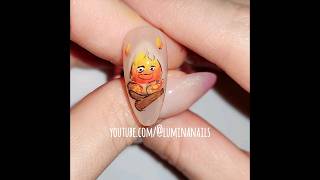 Howls Moving Castle 🔥 calcifer nailart painting shorts anime [upl. by Calvert750]