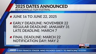 Dates for 2025 Bentonville Film Festival announced [upl. by Artinahs]