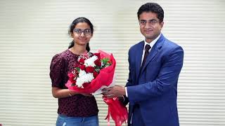 Felicitation of NEET UG 2020 Topper Snikitha Tummala AIR  3  Aakash Institute [upl. by Jem]