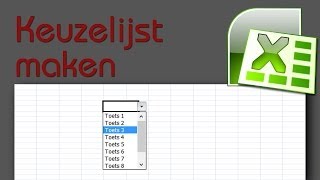 Cursus Excel Les 8 Keuzelijst maken dropdown menu [upl. by Alfredo]