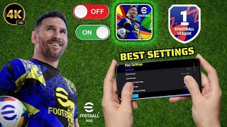 100 Best Play Settings In Efootball 2025 Mobile  Best Setting eFootball 2025 🔥🔥🔥 [upl. by Fowle]