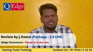 Testing Tools Training amp Placement Institute Review by JVamsi qedgetech Hyderabad [upl. by Amadis]