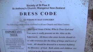 20140312 00032 SSPX at Wanganui  Dress Code [upl. by Ecnaiva]